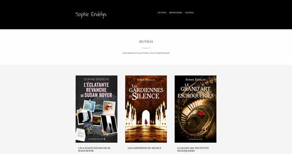 Site de Sophie Endelys - Page des œuvres 
