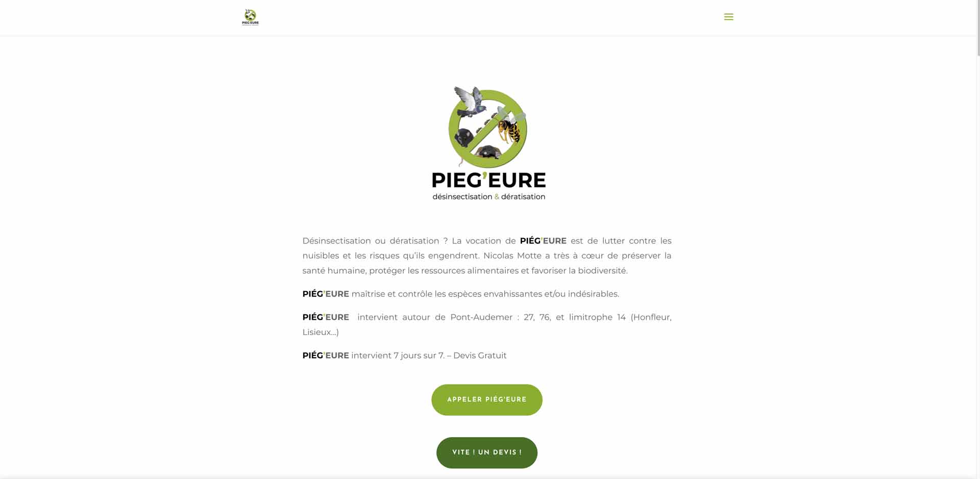 Site internet de piég'eure, une réalisation des vases communicants